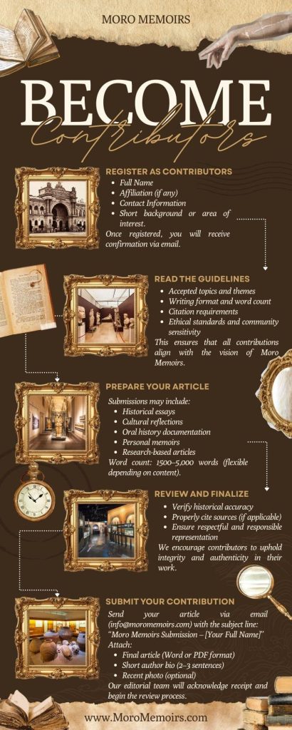 Become a Contributor at Moro Memoir Publication